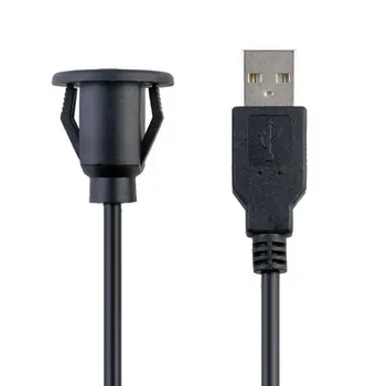 1 М Автомобилна таблото за Монтиране на Мъжете към жените Конектор USB 2.0 удължителен кабел Кабел Линия за предаване на данни Dec14 Стандартен Набор от интелигентни устройства