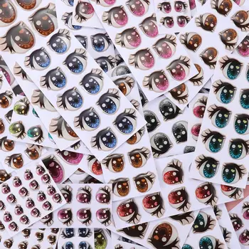 10 Чифта Сладки Мультяшные Очите Етикети Играчки Аниме Фигурка Кукла на Очите Миглите Лицето Орган на Пастьор За 