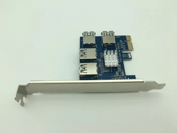 10ШТ USB 3.0 4-портов на Застояла карта PCI-Express Хост-контролер, Адаптер за Преобразуване на Карти Високоскоростен Конвертор USB 3.0 за майнинга Биткоинов