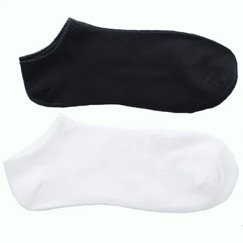 12 бр.=6 двойки елит 43, 44,45,46 летни къси с ниско деколте, черни, бели чорапи за лодочек мъжки памучни чорапи дишащи за глезените Calcetines Meias