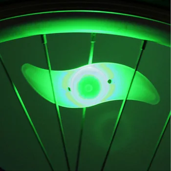 2 бр. Форма на върба LED Велосипеден Фенер за колоездене Преносим Велосипеди колело със спици Светлина Водоустойчив, Прахоустойчив, Колоездене детайли
