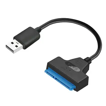 20 см USB 2.0 SATA 22-пинов Кабел-адаптер за Кабели на Датчиците на Твърдия Диск Кабел Кабели 480 Мб / с за 2,5-инчов твърд диск SSD Твърди Дискове