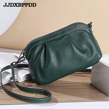 2020 Малка чанта За жени от естествена телешка кожа Мини чанта за рамо Дамски чанти Чанта през рамо Чанта с Високо Качество е Горещо