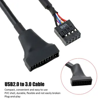 2021 Нов USB 2.0 9 - пинов Конектор Дънната платка USB 3.0 20-пинов Конектор Удлинительный Кабел USB2.0 До 3,0/USB3.0 До 2,0 В наличност