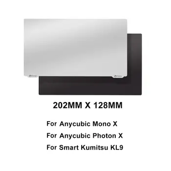 202x128 мм SLA/DLP 3D принтер Пружина Стоманена Плоча + Магнитна повърхност B Аксесоари за принтер Stiker За Anycubic Mono X, За да Photon X