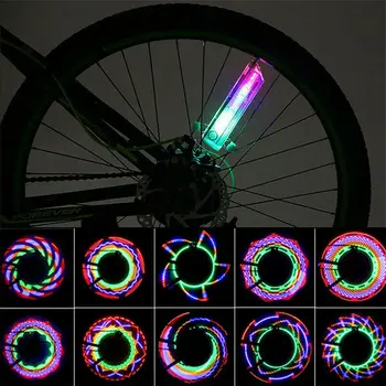 32 Модел за Сигурност Цветни LED Светкавица Сигнал Гуми на Велосипеди Колело Светлина Велосипедна спица лампа
