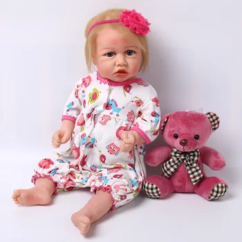 50 СМ Възстановената Кукла Бебе Вече Меко Докосване, Реалистична Мади с Коса Ръчна изработка, Висококачествени Ръчно изработени Кукла