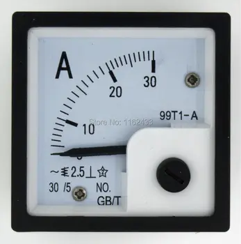99T1-Амперметър с показалеца тип взаимна индуктивност аналогов амперметър ток с бял капак