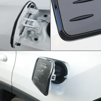 ABS Хромированное Въглеродни Влакна Външна Капачка На Резервоара за автомобилни Масла Накладки Стикер За Toyota RAV4 2019 2020 2021 RAV 4 XA50 Аксесоари