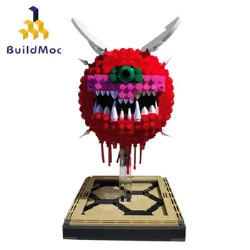 BuildMoc Едноок Какодемон ужасни кучешки Зъби Статуя на Злодей Игра За подреждане на Бижута Странен Градивен елемент на Бормашина САМ Тухли Подаръци Нови