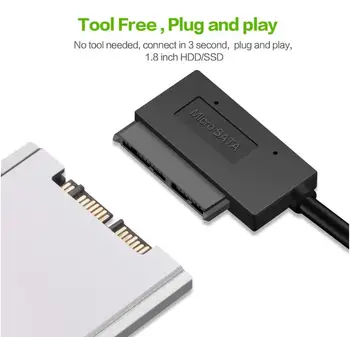 Congdi USB SATA 3 Sata Кабел Адаптер-USB 3.0 с До 6 Gbit / С Подкрепа за 2,5-Инчов Външен SSD Твърд Диск за 16-Пинов Sata III A25 2.0