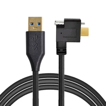 CYSM Ляв Десен Ъгъл USB 3.1 Type-C с Одновинтовой фиксиране към стандартния кабел за пренос на данни USB3.0 90 Градуса за камерата