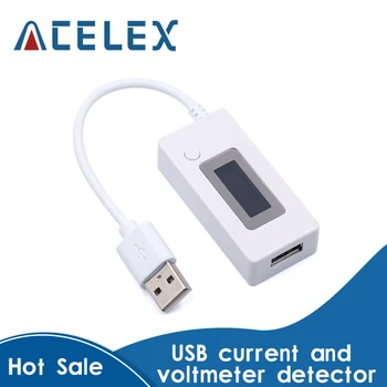 LCD USB Детектор Волтметър Амперметър Мобилно Зарядно Устройство Тестер Капацитет Измерване на Напрежение, Ток Монитор за зареждане 3-7 vdc 3-7 В