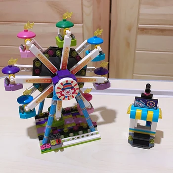 LOZ 1718 увеселителен Парк Мечти Клоун виенско Колело Архитектура 3D Модел САМ Кухненски Блокове, Тухли, Строителни Играчки за Деца без кутия