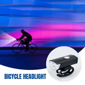 Luz bicicleta USB Акумулаторна Велосипеден Фенер МТВ Велосипед с Предна Задна Задна Задна Светлина Предупреждение за сигурност колоездене Водоустойчива лампа