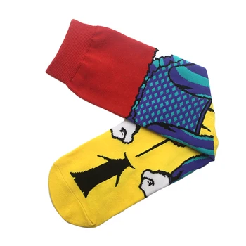 SP821 1 Двойка от Забавни Анимационни Аниме Чорапи с Нестандартен Мъжки Чорапи дишащи Дамски Филми на ужасите Памук Щастлив Чорап за Подаръци за мъже