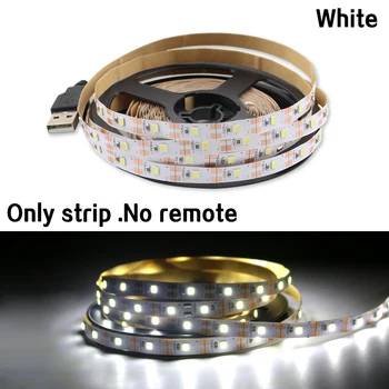 USB Led лентата е 5 В 2835 50 см-5 м Не са Водоустойчиви Топъл Бял Кабел USB TV Осветление Led Осветление Шарени Лампа Декор на стените Спални