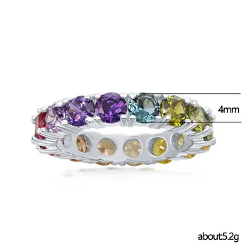 VAGZEB Модни Цветни пръстени кубическим цирконием за жени на сватбата на Стилни Аксесоари с Високо Качество на Бижута