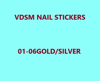 VDSM Цветни стикери за нокти с Дизайн на лого Ламиниран 3D Стикери за нокти, Стикери За грим Художествени Декорации