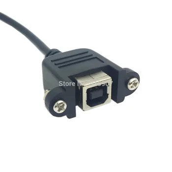 Zihan Правоъгълен USB Тип B мъжки към USB B жена за Монтиране на Панел на Принтера е нов Удължител за Кабел за Синхронизация Кабел-50 см и 100 см