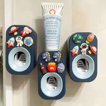 Автоматично Детски Опаковка на паста за зъби Сокоизстисквачка Детски Домакински Карикатура на Притежателя на Четка за зъби на Аксесоари За баня