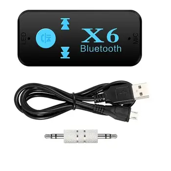 Автомобилен Адаптер Bluetooth 4.0 и USB Bluetooth Приемник, 3,5 мм аудио жак TF Четец на карти Микрофон, Поддръжка на Повикване Високоговорител за Кола