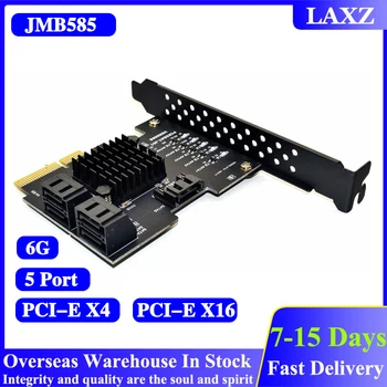 Адаптер SATA PCI-E 4/5/8/10/12/16/20/24 Порта PCI Express X1 X4 X8 X16 Интерфейса SATA 3.0 Контролер Разширителни Карти Със Скорост 6 gbps
