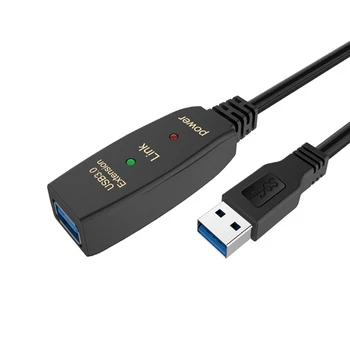 Активен удлинительный кабел USB 3.0 от 5 М 10 М. с усилване USB 3.0 Тип A от мъжа към жената USB 3.0 удължител за кабел-ретранслатор кабел