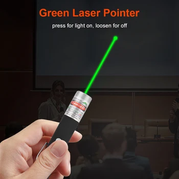 Акумулаторна 30-50 Mw Висока Мощност 1000 м 532 nm Лазерна Показалка с Поглед Зелена Лазерна Точка Светлинна Писалка за Лов на Лекции, Срещи