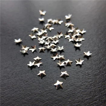 Безплатна Доставка 250 бр. Пънк-нитове Златисто-сребрист МИНИ-звезди във формата на метални пирони, Метални шипове размер на 2.5 мм