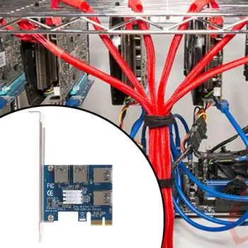 Бърза Доставка PCIE PCI-E Странично Карта от 1 до 4 USB 3.0 Хъб на Лоста X16 PCI Express 1X 16X Адаптер За майнинга Биткойнов ETH Миньор