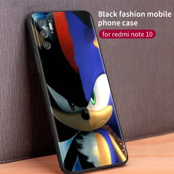 Бързо Звукова игра за Xiaomi Redmi Note 11 10 9 8 Pro 9S 10S 7 8T K40 Мек силиконов калъф за телефон 9А 9В 9T Черна делото във формата на миди