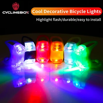 Велосипедна кутия за Украса на мотора Жаба Светлина LED Предното и Задното Колело 9 Цвята Велосипедни Аксесоари за велосипеди Заден фенер Външно обзавеждане