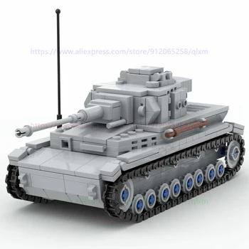 Военно оръжие WW2 Panzer IV ausf F2 линия 2 Блок Играчка Танк за Фигурки на Войници на Отбора на Развитие на Играчка, Подарък 608 бр.