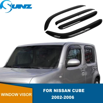 Вратата козирка за Nissan Cube 2002 2003 2004 2005 2006 Светопропускающая лента на защитни очила от Слънце и Дъжд, Прозорец дефлектори
