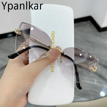 Дамски слънчеви очила без рамки Модерни розови градиентные слънчеви очила 