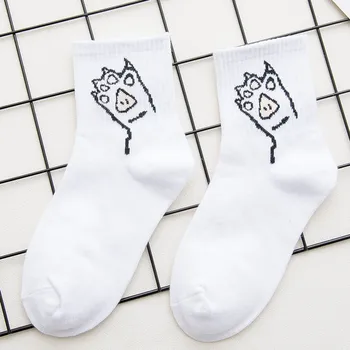 Дамски чорапи Корейски модни Дамски чорапи Мультяшные Жаби Сладолед Домати Весели забавни памучни чорапи в стил Харадзюку Дамски чорапи