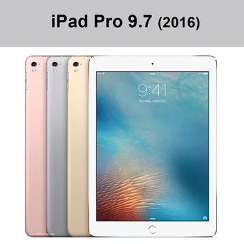За Apple iPad 9.7 Pro 2016 Калъф за таблет с трехкратной стойка на Стена от изкуствена кожа Калъф за iPad A1673 A1674 A1675 автоматична Функция за събуждане