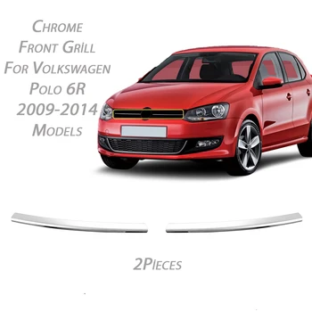 За Volkswagen Polo VW 6R Хромирана Предна Решетка Дропшиппинг Тунинг Екстериор Автомобилни Аксесоари, резервни Части, Кола Стикер за подреждане