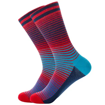 Забавни чорапи за обувки в стил хип-хоп Цветни Градиентные шарени Персонализирани чорапи със средна дължина, от памук, за мъже и жени