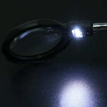 Заваръчно Лупа с led осветление 3,5 X-12X обектив Помощен Скоба Лупа Настолна Лупа Инструмент За Ремонт на Запояване Трета Ръка