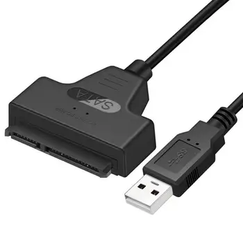 Кабел-адаптер за твърд диск SATA 3 към USB адаптер SSD Кабел 2,5-инчов Кабел-конвертор на твърдия диск с 22pin, USB 2.0