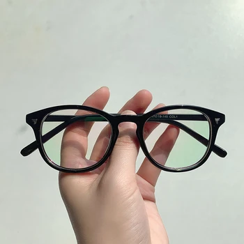 Класическа Овална Кръгли Рамки за очила За мъже и жени, Модни точка Декорации за нокти, Оптични Очила за четене, Ботаник
