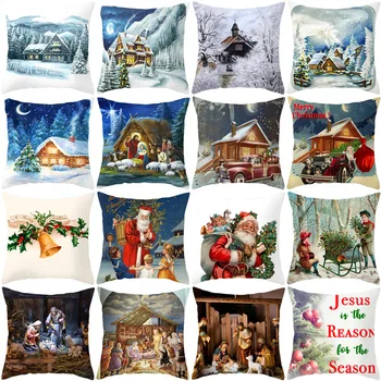 Коледна Калъфка Дядо Коледа, Коледна Украса За Дома Навидад 2021 Коледен Подарък-Коледна Украса Нова Година 2022 Ноел