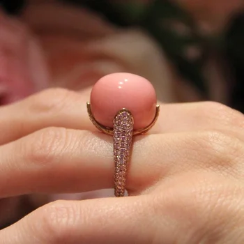 Красиви дамски пръстени корейската мода готически аксесоари Позлатените инкрустированное нар пръстен златни бижута годежен пръстен anillos mujer