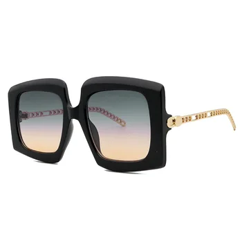 Луксозни Нови Квадратни Слънчеви очила голям размер За жени от 2021 Vintage Слънчеви очила За мъже Пънк Слънчеви очила Oculos Feminino Lentes Gafas De Sol UV400