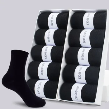 Марка HSS Мъжки Чорапи памук Нов Стил на Бизнес Черни Мъжки Чорапи-Меки дишащи Летни и Зимни мъжки Чорапи Плюс Размер (6,5-14)