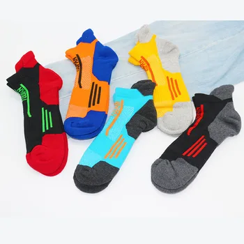 Мъжки Спортни Чорапи до Глезените Спортни Меки Дишащи С Ниско Деколте С Извита Подкрепа 3 на Двойки