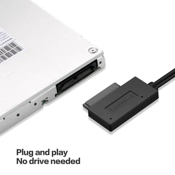 Най-новият USB 2.0 Mini Sata II 7+6 13-Пинов Адаптер Кабел Конвертор За Лаптоп, DVD/CD ROM Тънък Диск В Наличност Дропшиппинг