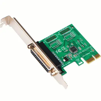 Настолна карта паралелен порт PCIE DB25 дупка PCI-E интерфейс за адаптер на принтера карта за разширяване на LPT порт карта